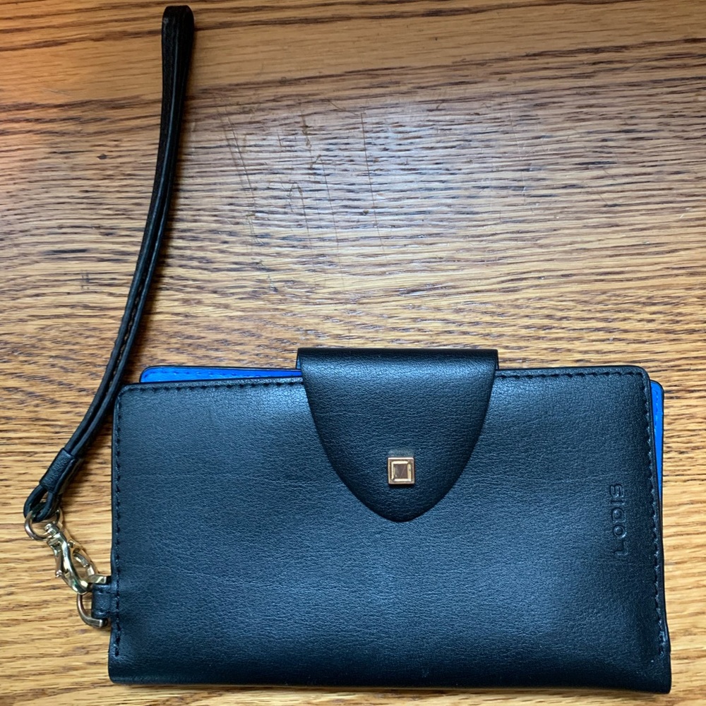 Lodis Leather Wristlet Wallet  Removable Strap